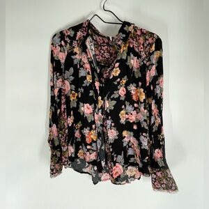 Free People Multicolor Floral Blouse